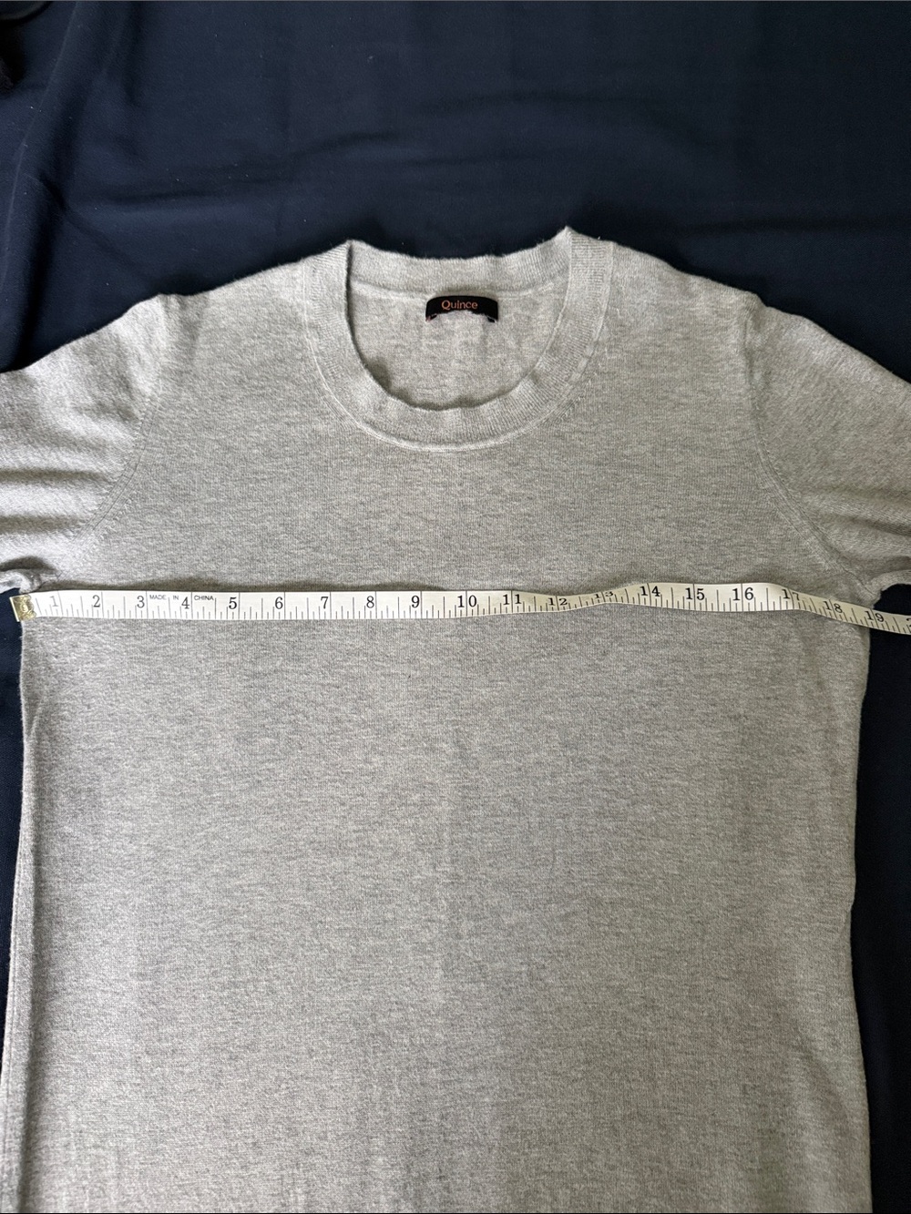 Quince heather gray cotton/cashmere crewneck sweater. Size M. - Picture 7 of 8
